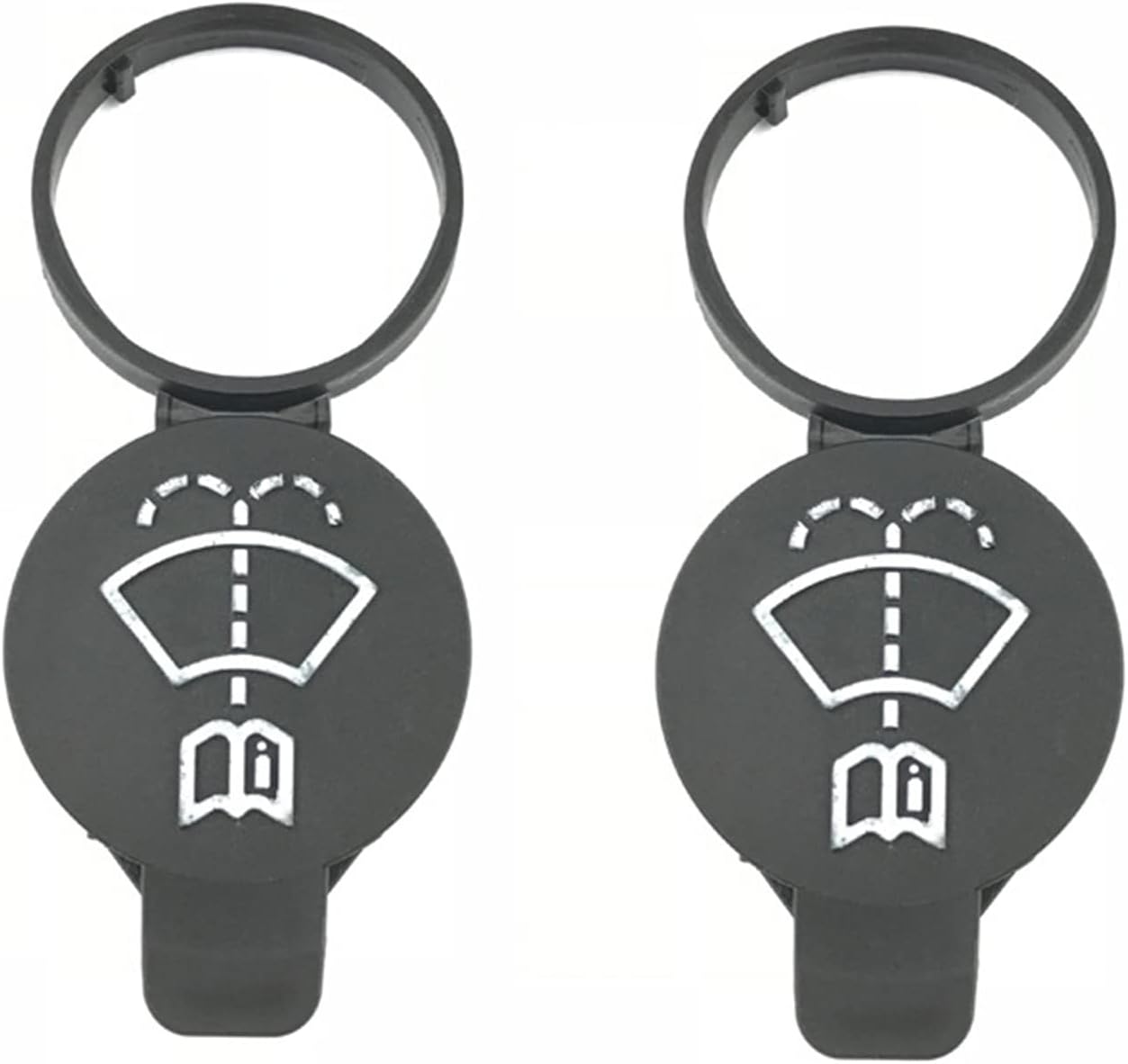 1 tapa de líquido para parabrisas, tapa de repuesto para depósito de líquido del limpiaparabrisas para GMC Chevrolet Buick Cadillac (negro)