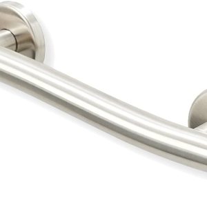 ADA Barra de agarre curvada para baño, ducha, seguridad en el hogar, acabado cepillado, acero inoxidable 304, derecha, 18 pulgadas ADA Barra de agarre curvada para baño, ducha, seguridad en el hogar, acabado cepillado, acero inoxidable 304, derecha, 18 pulgadas