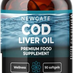 Aceite de hígado de bacalao 90 cápsulas blandas de 1000 mg  Suplemento nutricional de alta resistencia para hombres y mujeres  Vitamina A 1000iu – Aceite de hígado de bacalao 90 cápsulas blandas de 1000 mg  Suplemento nutricional de alta resistencia para hombres y mujeres  Vitamina A 1000iu –