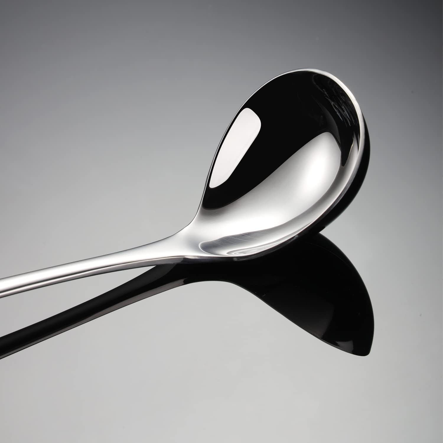 Cucharón para salsa, cucharón pequeño, paquete de 2 cucharones de acero inoxidable 1810 de 7.7 pulgadas, apto para lavavajillas (color plateado).