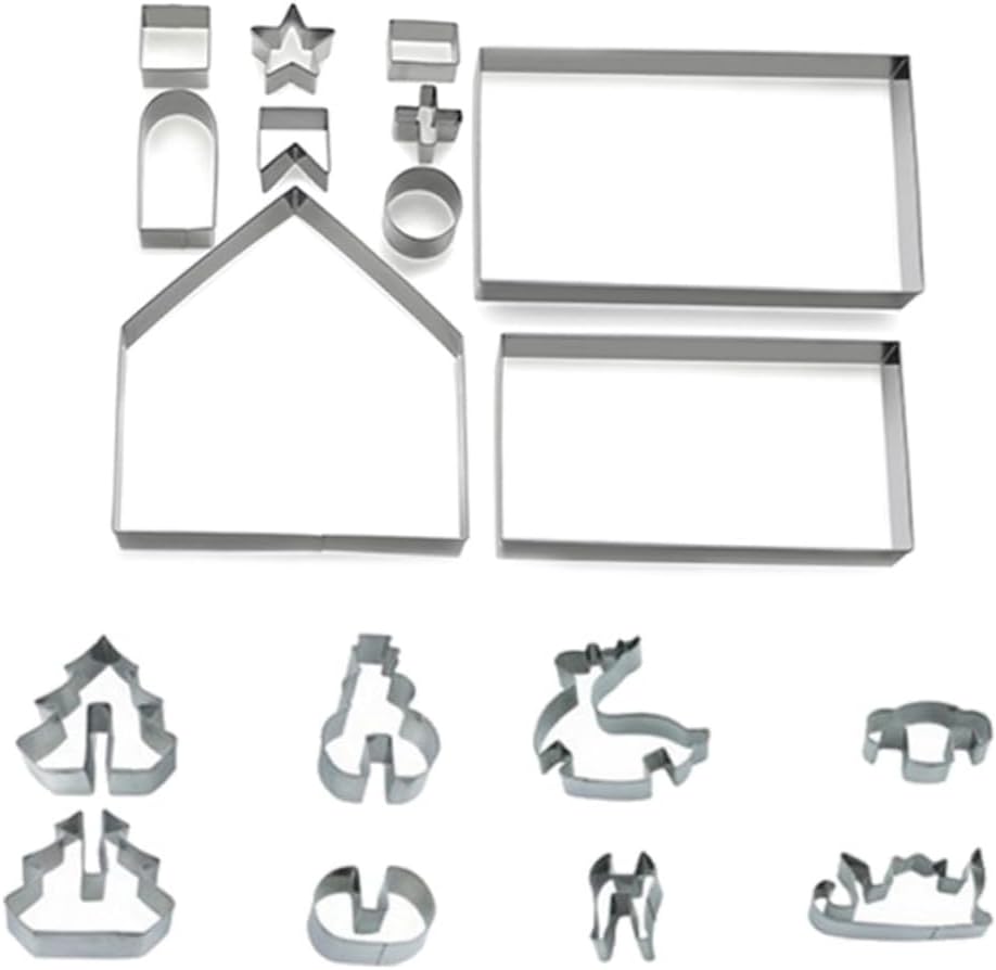 NOLITOY 36 Pcs Cookie Cutter Cortadores De Galletas Cookie Cutters for Baking Santa Cookie Cutter Baking Cutter Cake Mold Stainless Steel