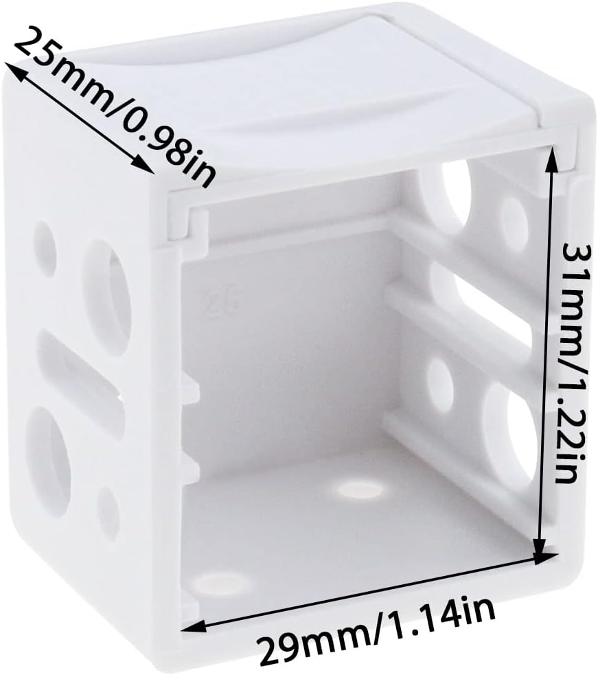 8 soportes para persianas de plástico, soportes de montaje para riel de la ventana, accesorios para persianas color blanco, 1.220 x 1.142 x 0.984in
