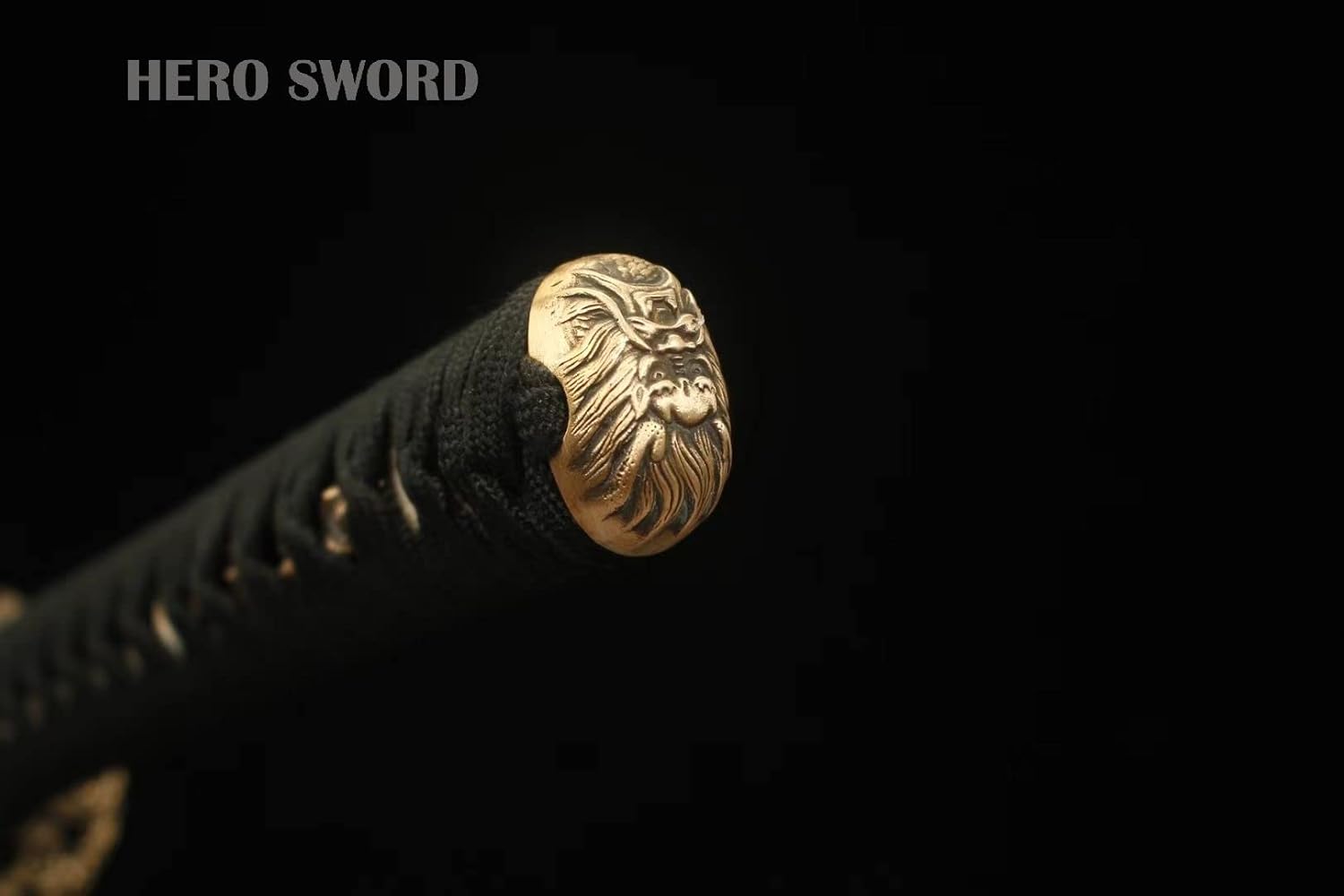 HERO SWORD Katana del Rey Dragón de acero de Damasco forjado a mano, espiga completa, espada samurái real afilada, auténtica arma japonesa,