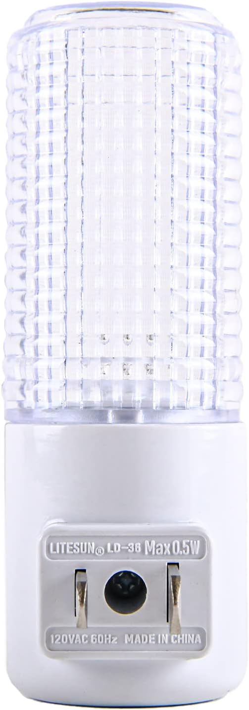 Kingman Luz nocturna automática LED enchufe de pared con luz ambiental sensor de atardecer a amanecer (paquete de 2)
