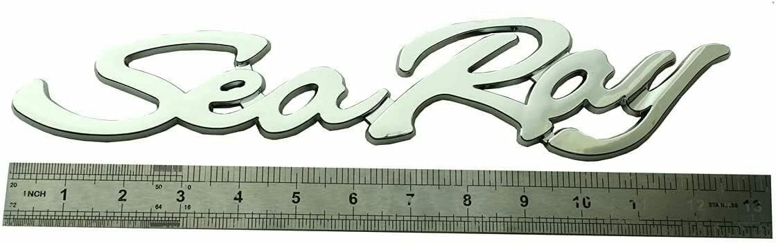 2pcs Sea Ray Searay Script Emblem 3D Badge Letters Nameplate Self-Adhesive Sticker Boat Logo 12-34″ New (Black)