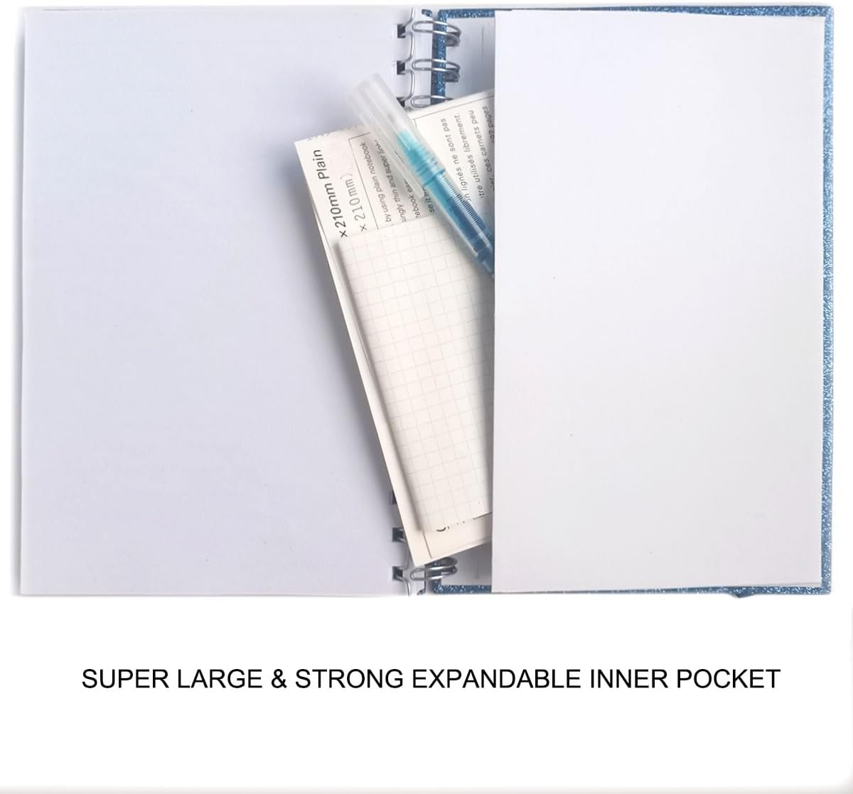 Twinkle Cuaderno de espiral, paquete de 2 cuadernos de espiral brillante, cuaderno a rayas de tapa dura, 90 hojas, 8.2 x 6 pulgadas