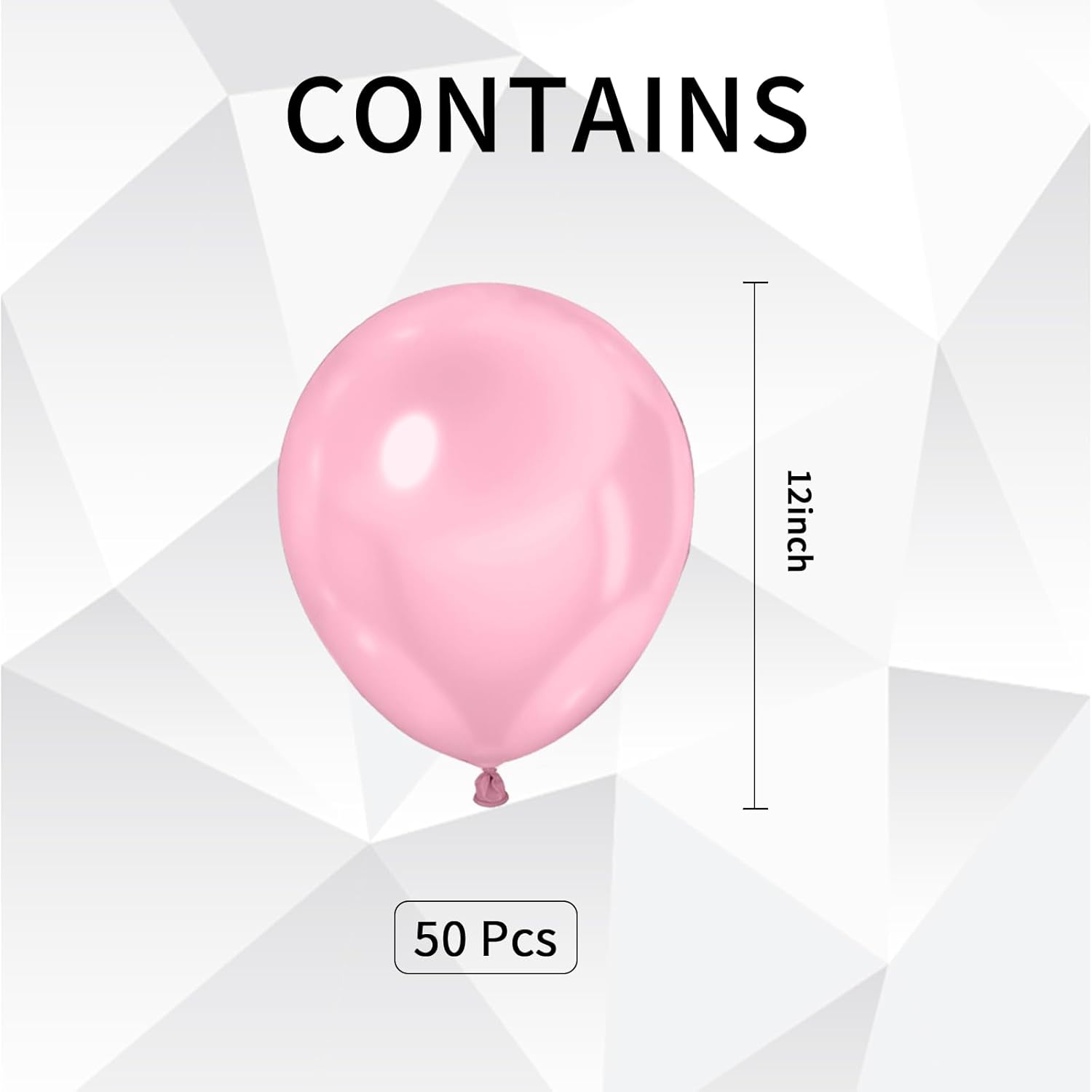 Globos rosados, 50 globos de 12 pulgadas, globos rosa claro, globos rosa pastel, globos rosa bebé, globos rosa pálido, decoraciones de fiesta rosa,