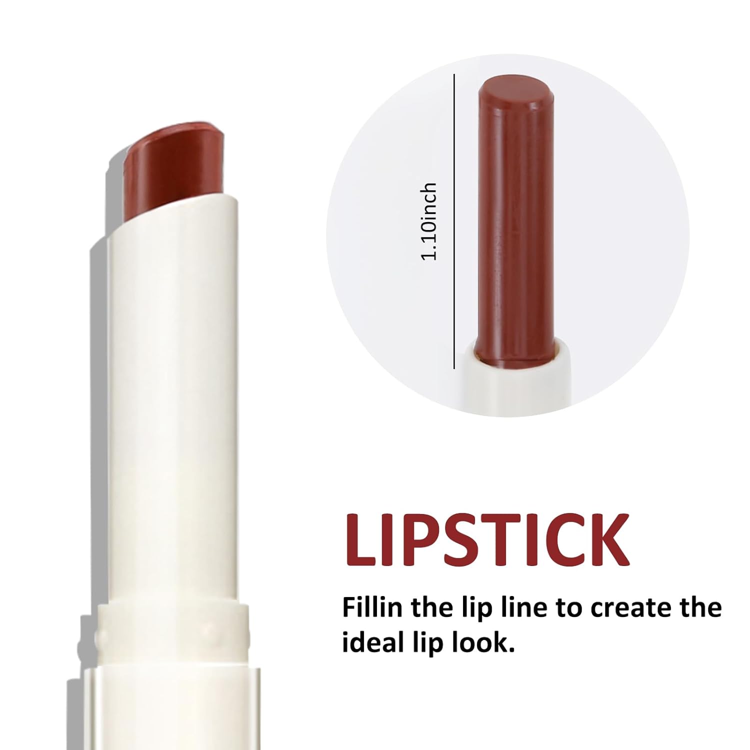 Boobeen Lápiz labial de doble punta, delineador de labios de terciopelo para maquillaje, lápiz labial cremoso para mujeres, acabado satinado mate de