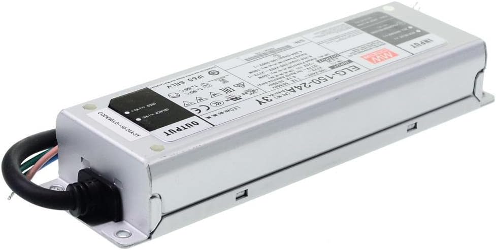 MW Mean Well carcasa metálica ELG-150-122436424854A-3Y con función PFC 3 en 1DALItemporizador atenuaciónC.V. o C.C.IP67 fuente de alimentación
