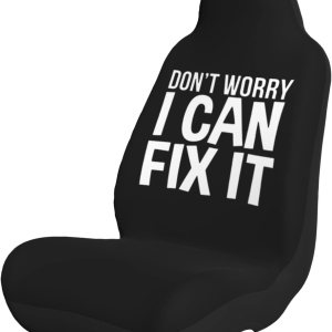 Don’t Worry I Can Fix It Universal Truck SUV Car Seat Cover Set Car Interior Seat Covers Black Two-Piece Set Don’t Worry I Can Fix It Universal Truck SUV Car Seat Cover Set Car Interior Seat Covers Black Two-Piece Set