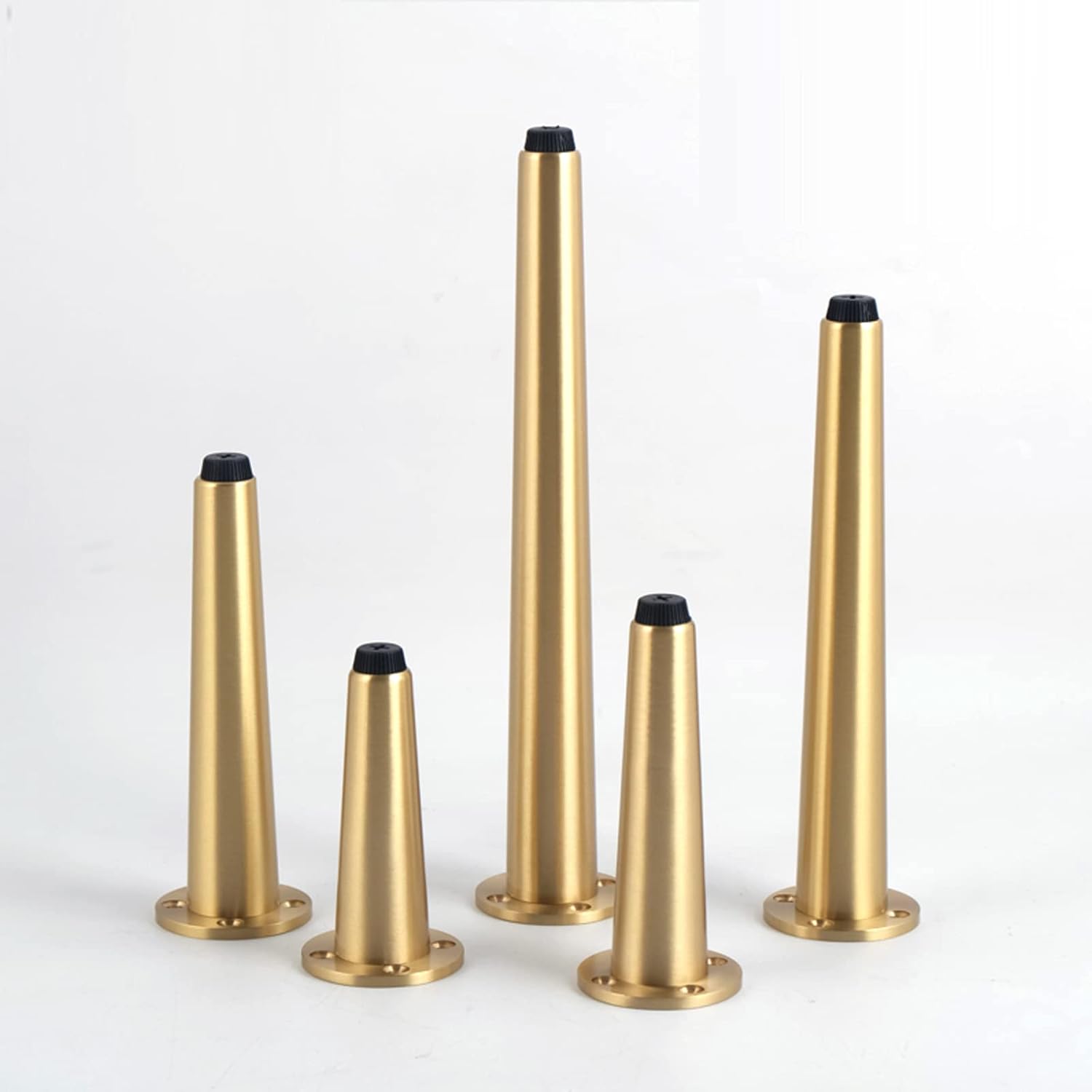 Patas rectas de latón puro ajustables, patas de sofá, patas de mesa de café, mueble de baño, mueble de TV, pies de 6 a 9.8in, transporte de