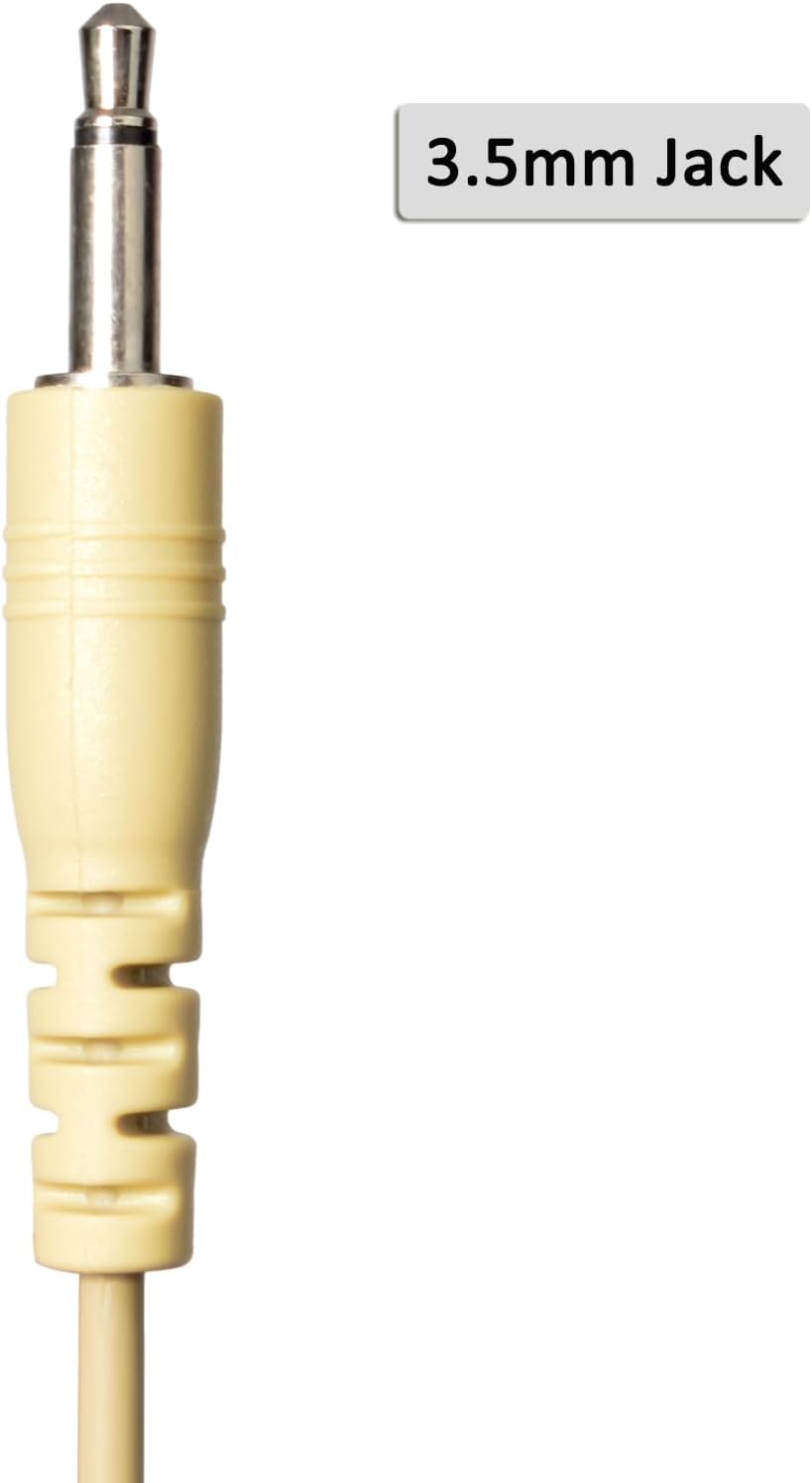 HYS Vigilancia de 0.138 in solo escucha con tubo acústico, auriculares de tubo acústico de 1 cable para conector de audio de 0.138 in, solo recibe
