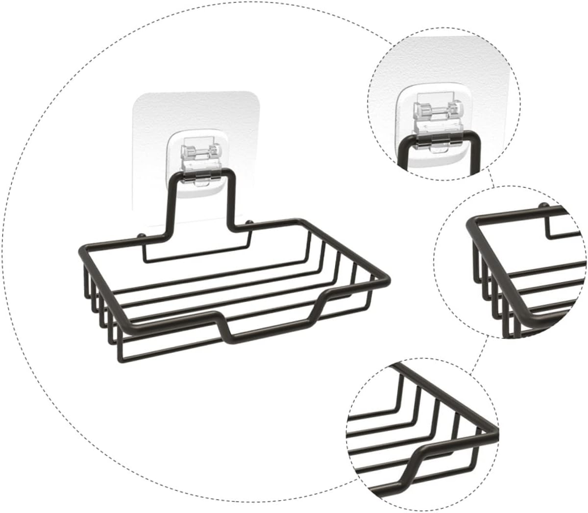 Caja de acero inoxidable Jabonera Titular de jabón de cocina Soporte de jabón de succión al vacío Caja de jabón de baño Jabonera Fregadero Soporte