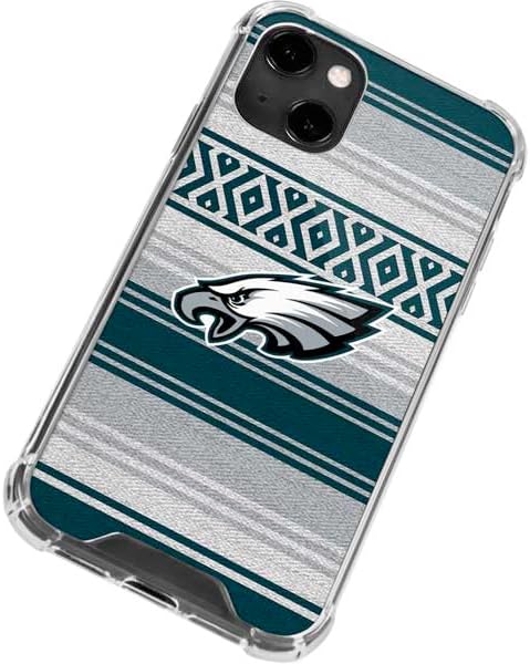 Skinit Clear Phone Case Compatible with iPhone 15 – Officially Licensed NFL Philadelphia Eagles Trailblazer Design