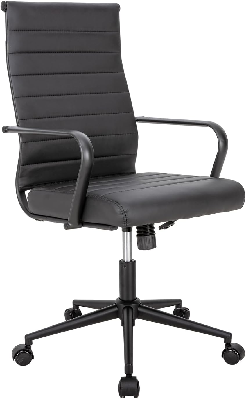 Okeysen Silla de escritorio de oficina, sillas de sala de conferencias, moderna silla giratoria ejecutiva, silla de escritorio de piel sintética