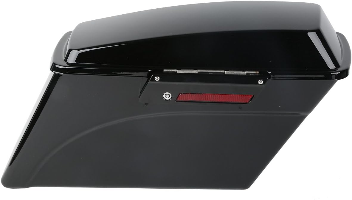 TCMT Alforjas rígidas negras con pestillos y forros para alfombra Harley CVO Road Glide Road King Street Glide Electra Glide Ultra Classic FLHR FLTR