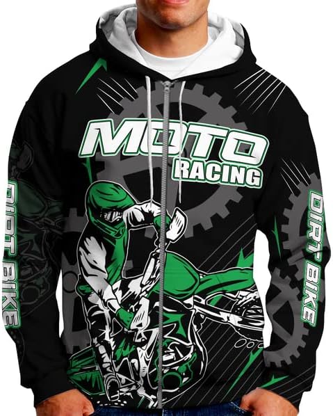 Leprints – Camiseta de motocross personalizada con número y nombre de carreras 3D para motocicleta, todoterreno, sudadera con capucha