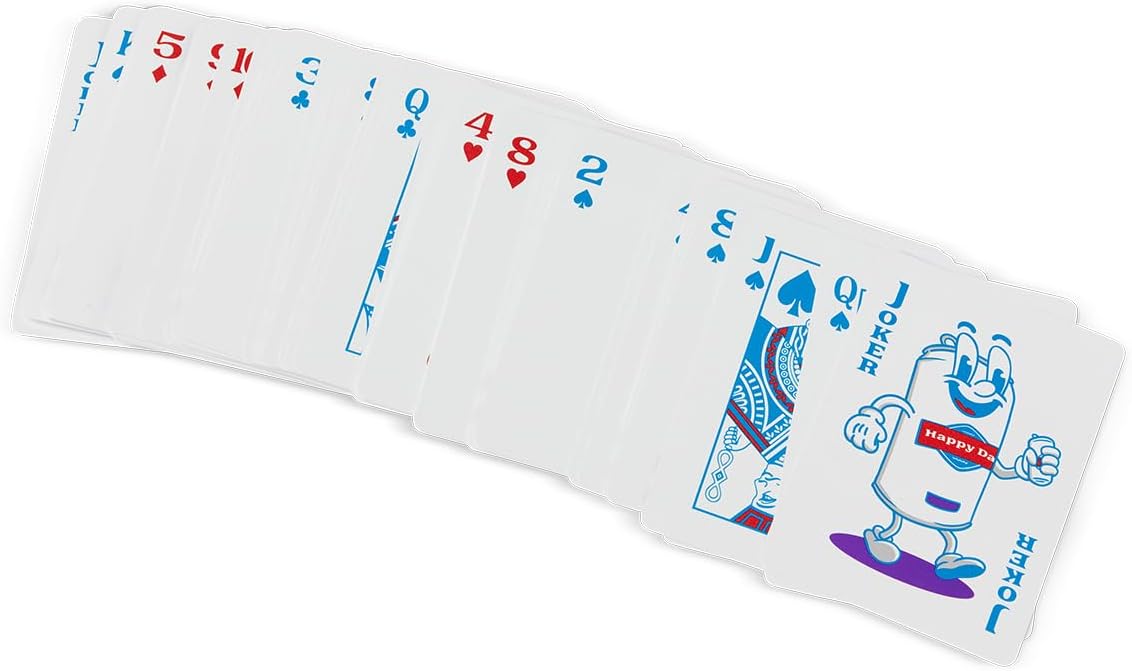 Happy Dad x Death Row – Juego de cartas de plástico impermeable para cartas de póquer, noche de juegos de cartas, portón trasero, playa, fiesta en