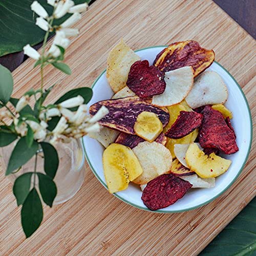 Kiwa Chips vegetales  Mezcla de patatas fritas de mandioca, plátano, remolacha, batata, chirivía (6 paquetes de bolsas individuales de 2.5 onzas)