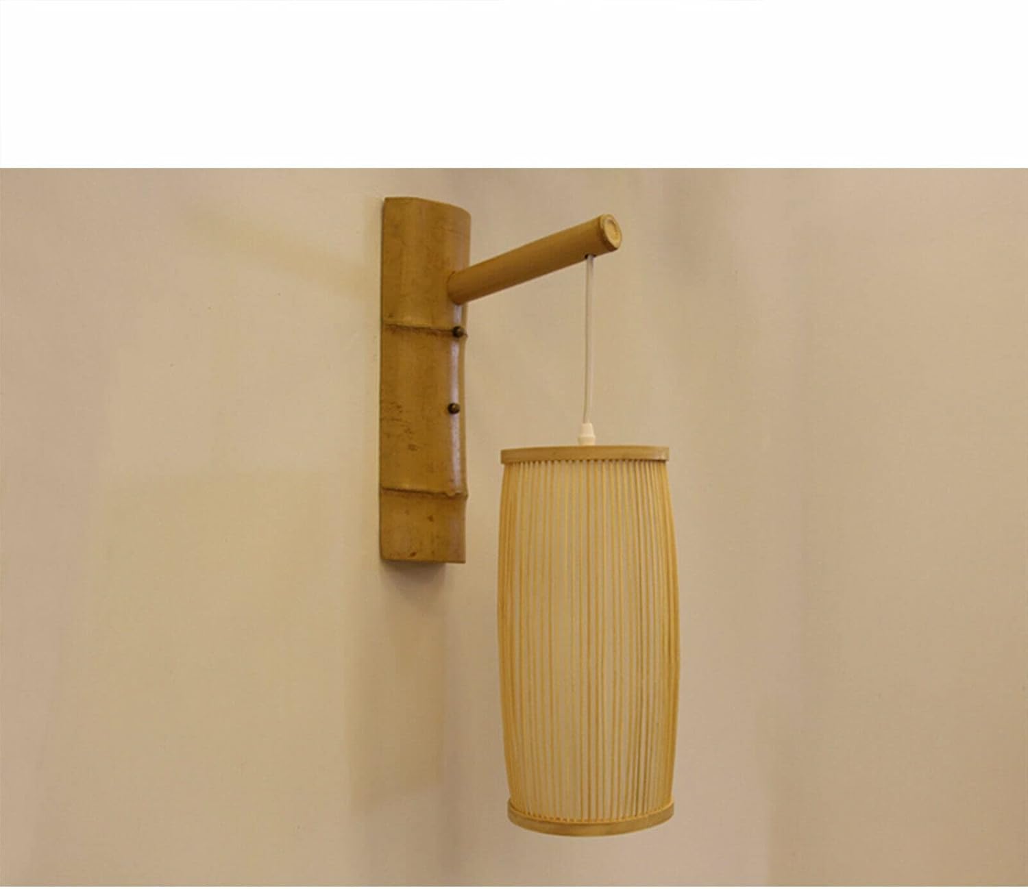 Lámpara de pared de bambú, aplique de pared de mimbre de bambú de la lámpara de la rota para el hotel del dormitorio