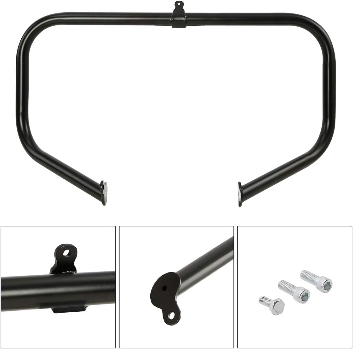 TCT-MOTORPARTS Estriberas negras de 1 14 pulgadas para Harley Touring Street Electra Glide Ultra FLHT FLHX FLHR Road King 2009-2023