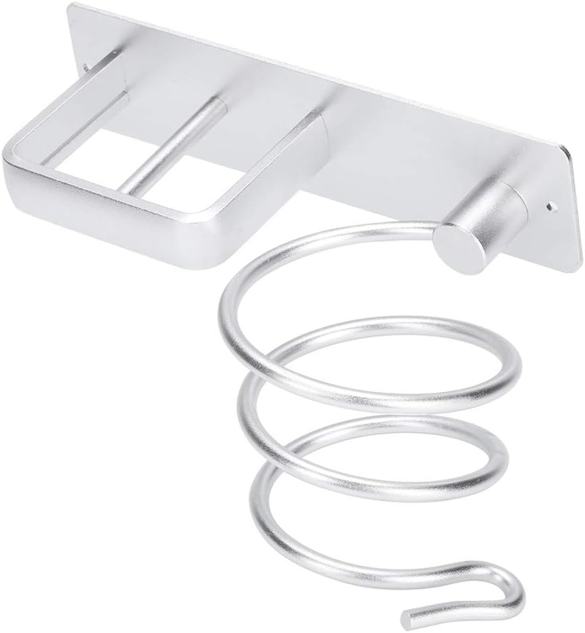TOPINCN Estante para secador de pelo para organizador con estante para soporte perforado, instalación de agujeros para exhibición creativa para