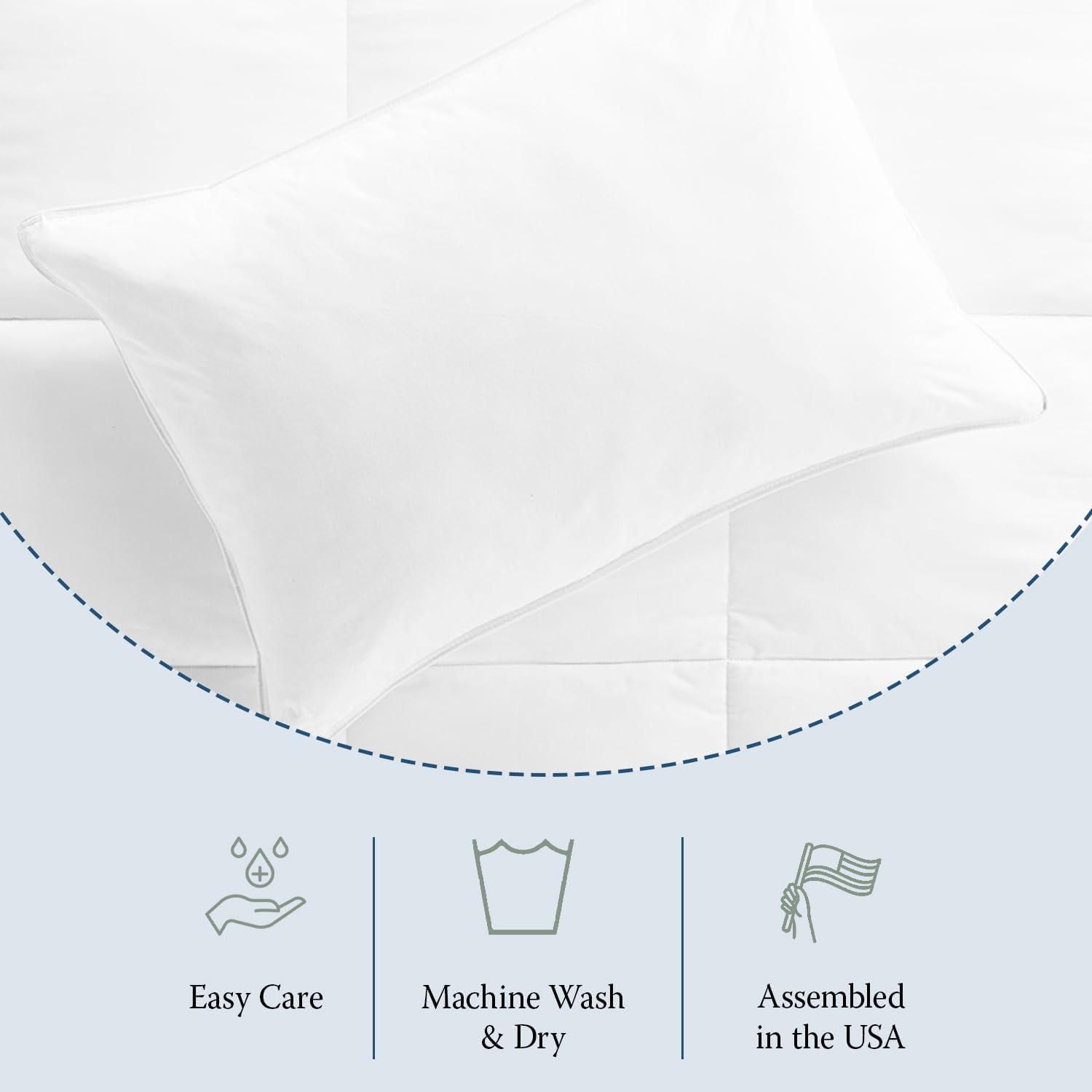 DOWNLITE EnviroLoft – Almohada de hotel de tamaño estándar de 20 x 26 pulgadas, almohada firme alternativa de plumón para personas que duermen de