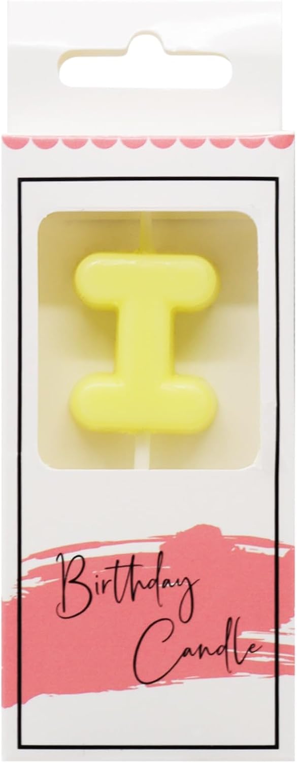 Letras de velas de cumpleaños, velas de cumpleaños, velas de letra I, velas del alfabeto, decoración de letras, personaliza tu pastel con tu nombre,