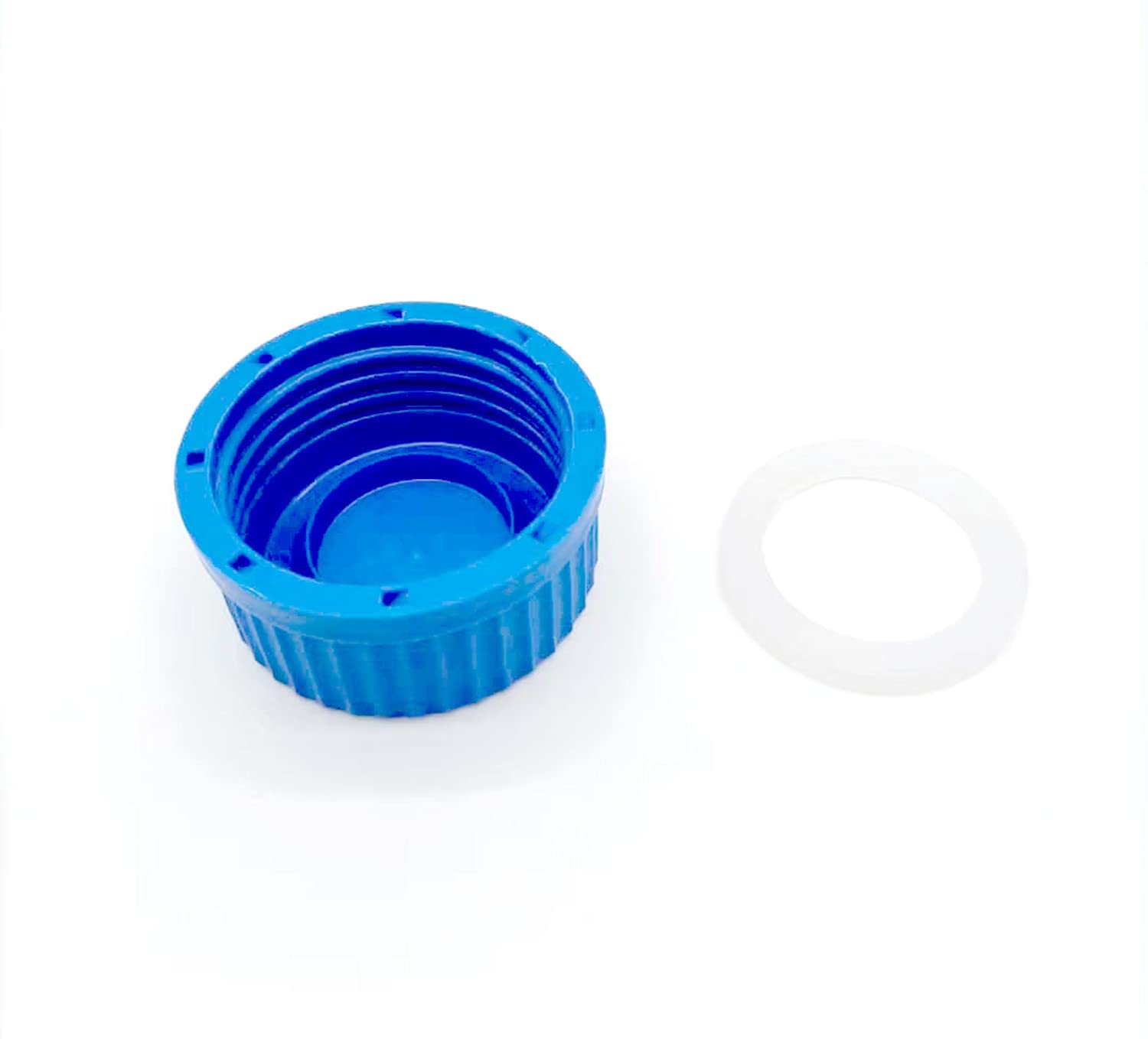GL45 Tapones de rosca de polipropileno para botellas de medios de laboratorio con anillo de sellado interno moldeado de 284.0F, paquete de 8