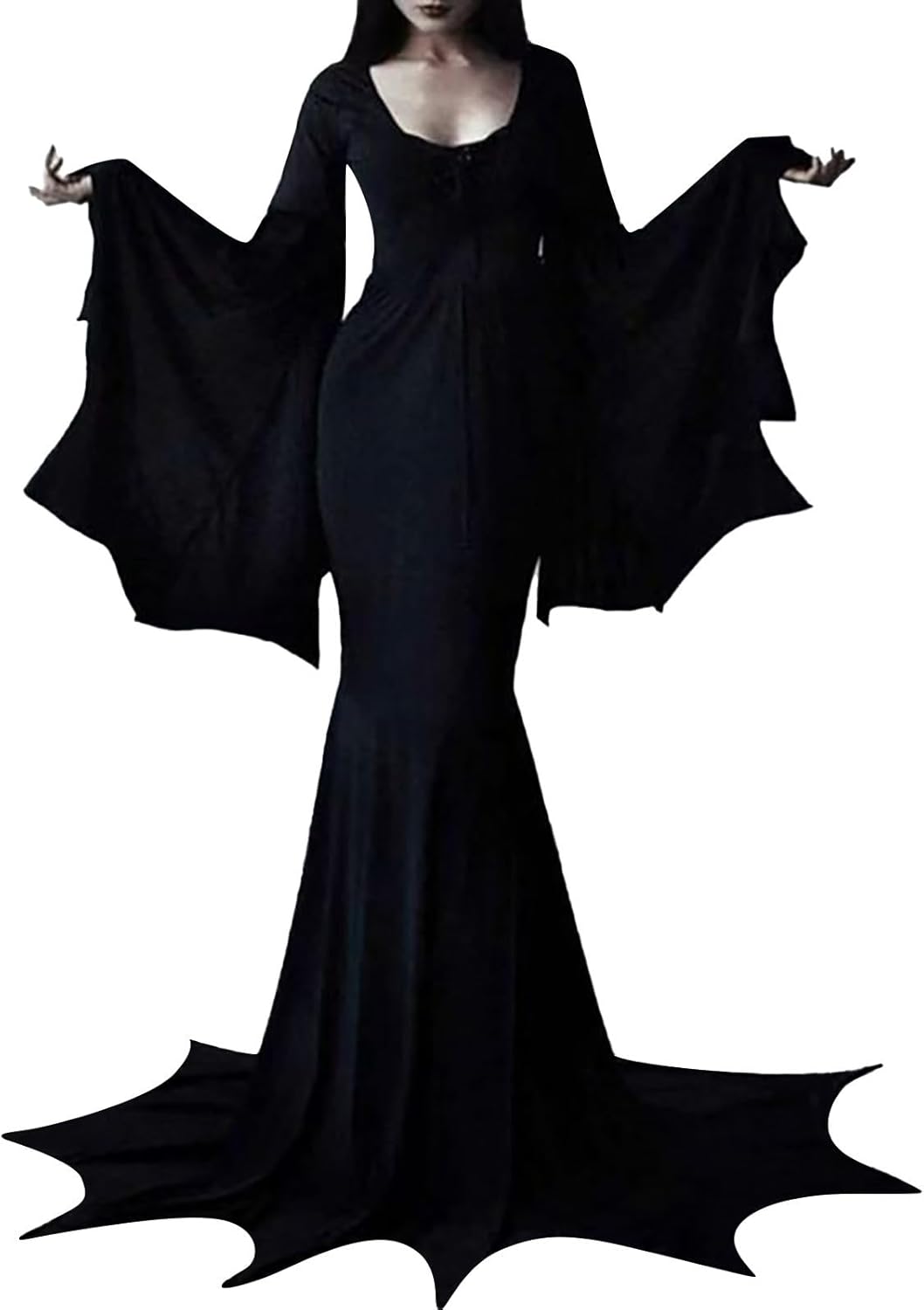 Vestido gótico sexy para mujer, minivestidos delgados con mangas de murciélago, vestido de cóctel para Halloween, cosplay, vestido vintage