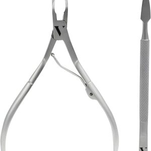 Vivre – Cortador de cutículas de acero inoxidable con empujador de cutículas, de grado profesional y duradero, perfecto para manicura de pedicura, Vivre – Cortador de cutículas de acero inoxidable con empujador de cutículas, de grado profesional y duradero, perfecto para manicura de pedicura,