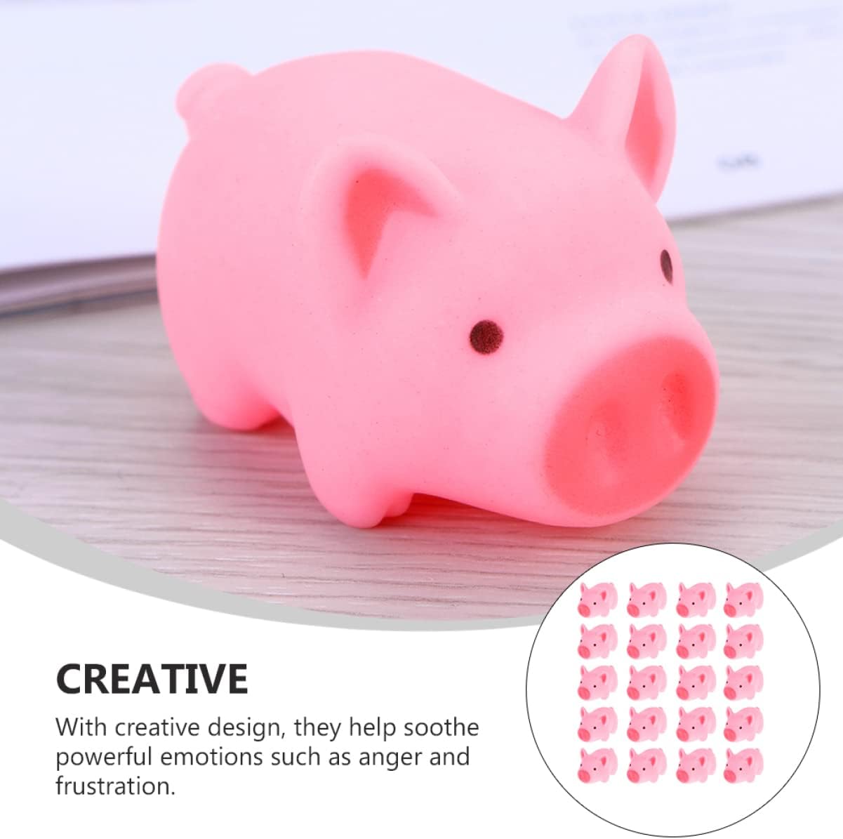 TOYANDONA 20pcs Mini Squeaky Pig Perro Juguete Chirriante Cerdo Juguete De Goma Perro Juguete Cerdo De Juguete De Cerdo