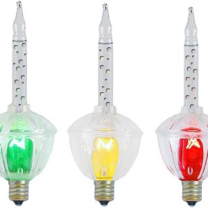 Novelty Lights Paquete de repuesto de 3 luces tradicionales de Navidad, base transparente multicolor, líquido transparente Novelty Lights Paquete de repuesto de 3 luces tradicionales de Navidad, base transparente multicolor, líquido transparente
