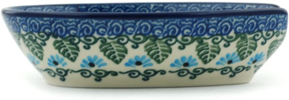 Auténtico soporte para cuchara de cerámica polaca UNIKAT en Forget Me Not Diseño hecho a mano en Bolesawiec Polonia por Ceramika Artystyczna +