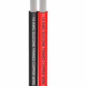 Alambres eléctricos de silicona de 14 AWG de 30 pies 15 pies negro y 15 pies rojo 2 conductores de alambre paralelo alambre de cobre estañado suave Alambres eléctricos de silicona de 14 AWG de 30 pies 15 pies negro y 15 pies rojo 2 conductores de alambre paralelo alambre de cobre estañado suave