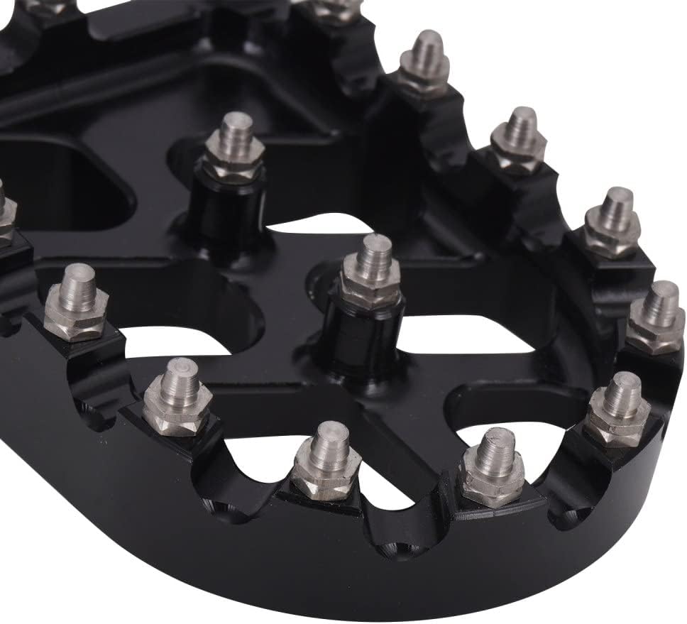 AnXin Estriberas para motocicleta de motocross, reposapiés CNC para KLX 110 KLX110 2002-2023 KLX110L 2010-2023 KX60 1998-2003 Pit Bike Negro