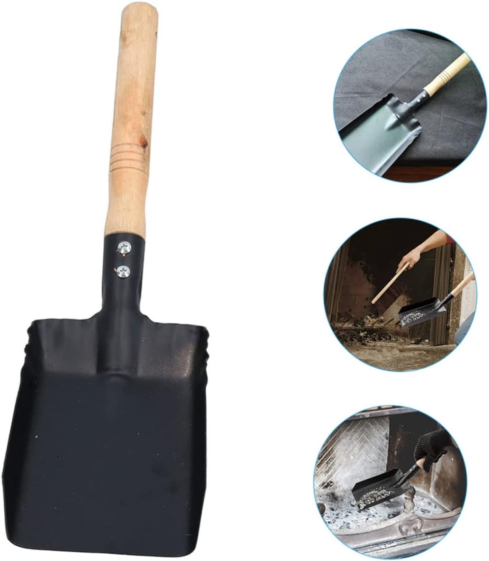 GANAZONO Pala de chimenea de hollín 1984 Pala de chimenea Planta Pala pequeña Pala de cabeza cuadrada Pala de mano de carbón Pala de mano