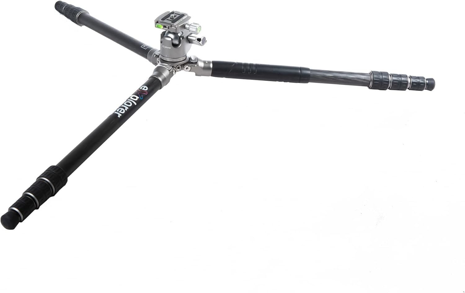 Explorer EX-EXP Expedition – Trípodemonopie de viaje de fibra de carbono de 4 secciones con cabezal de bola BX-33