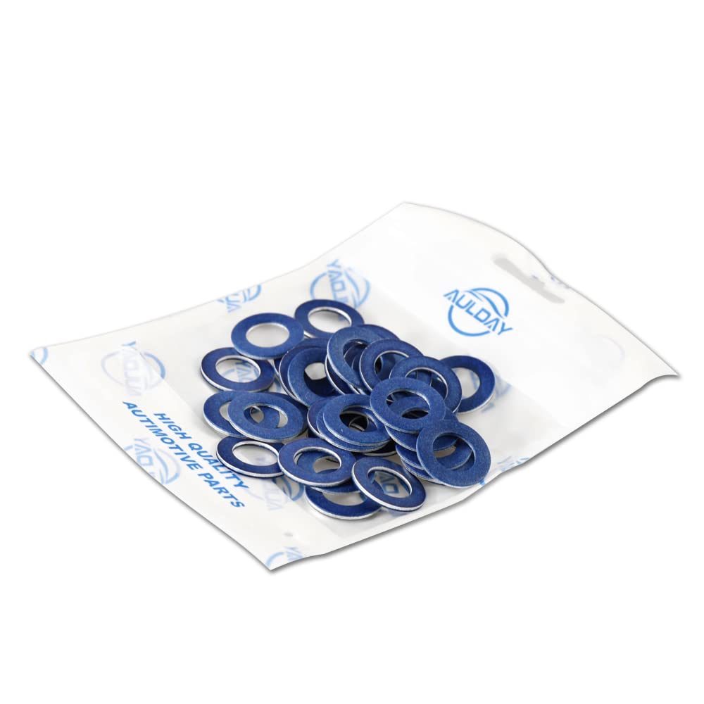 24PCS Juntas de tapón de drenaje de aceite de repuesto para Toyota Lexus Scion Crush Arandela Sellos Reemplazos # 9043012031 Aluminio