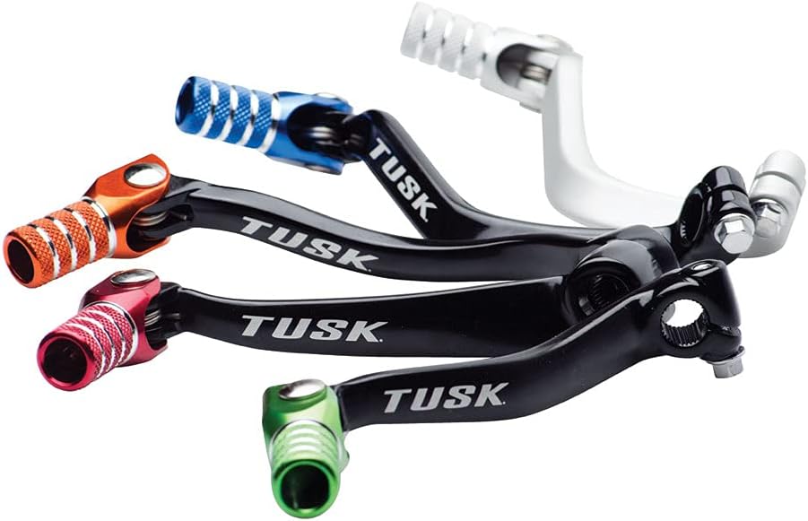 TUSK Palanca de cambios plegable + punta negraroja de 1 pulgada para Honda CRF50F 2004-2009, 2011-2022