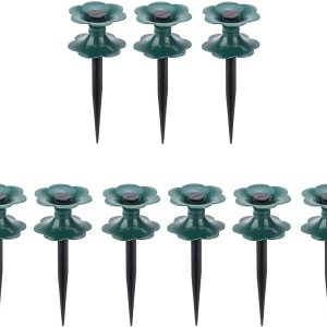 Totority 9 estacas guía de manguera de jardín, ruedas de tubería de bobinado de jardín, picos de guía de manguera para protección de plantas (verde) Totority 9 estacas guía de manguera de jardín, ruedas de tubería de bobinado de jardín, picos de guía de manguera para protección de plantas (verde)