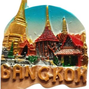 Imán de nevera 3D Bangkok Tailandia regalo de recuerdo, resina hecha a mano Bangkok refrigerador imán para decoración del hogar y la cocina Imán de nevera 3D Bangkok Tailandia regalo de recuerdo, resina hecha a mano Bangkok refrigerador imán para decoración del hogar y la cocina