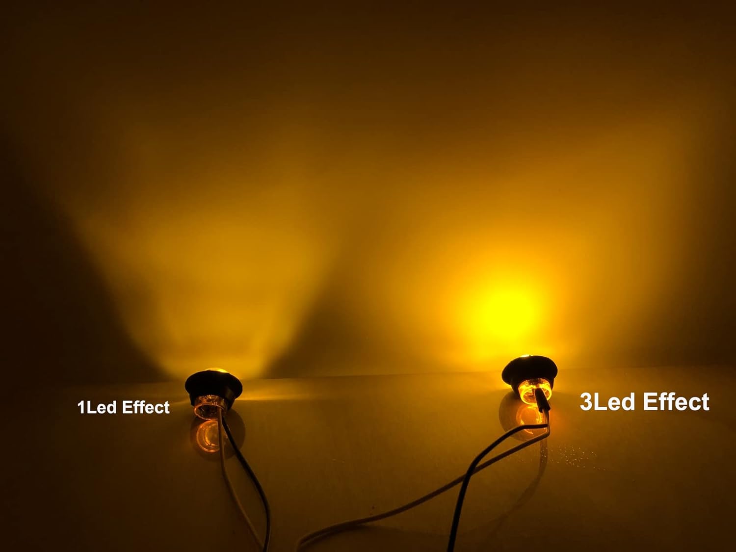 Aokzeeo 50 unidades de luces LED de 34 pequeñas redondas ámbar LED indicador de marcador lateral kit de luz de remolque lámpara de liquidación