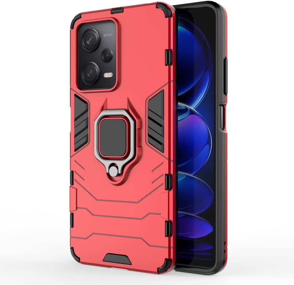 Funda para Xiaomi Redmi Note 12 Pro 5G Caso,Funda de soporte para Xiaomi Redmi Note 12 Pro 5G Case Rojo