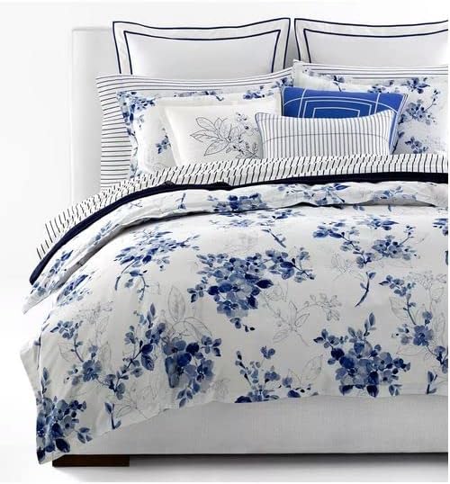 Lauren Ralph Lauren Sandra Blue Floral King – Juego de fundas de edredón de 3 piezas