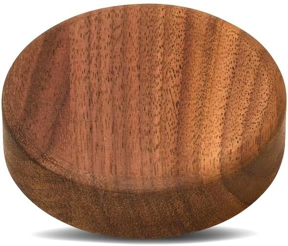 Tarro de vidrio hermético de 1 oz para hierbas y especias. Protección UV de vidrio negro con tapa de madera de nogal y paquete de humedad.