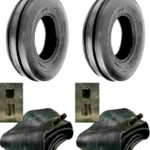 2 (dos) 400 x 12, 400-12, 4.00-12 neumáticos delanteros de 3 costillas con tubos Hd 4 Pr, clasificación de 4 Pr para un agarre superior, estabilidad 2 (dos) 400 x 12, 400-12, 4.00-12 neumáticos delanteros de 3 costillas con tubos Hd 4 Pr, clasificación de 4 Pr para un agarre superior, estabilidad