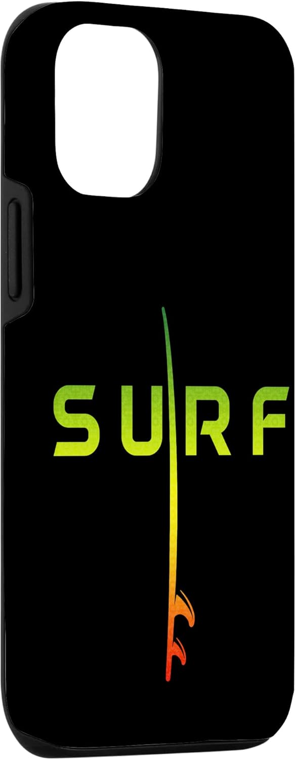 Funda para iPhone 1212 Pro Surf Board Surfing Beach Vintage Retro Surfer Case