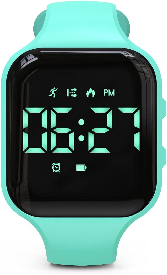 Reloj de seguimiento de actividad física sin Bluetooth, reloj podómetro digital, con conteo de pasos, distancia, calorías, cronómetro, despertador,