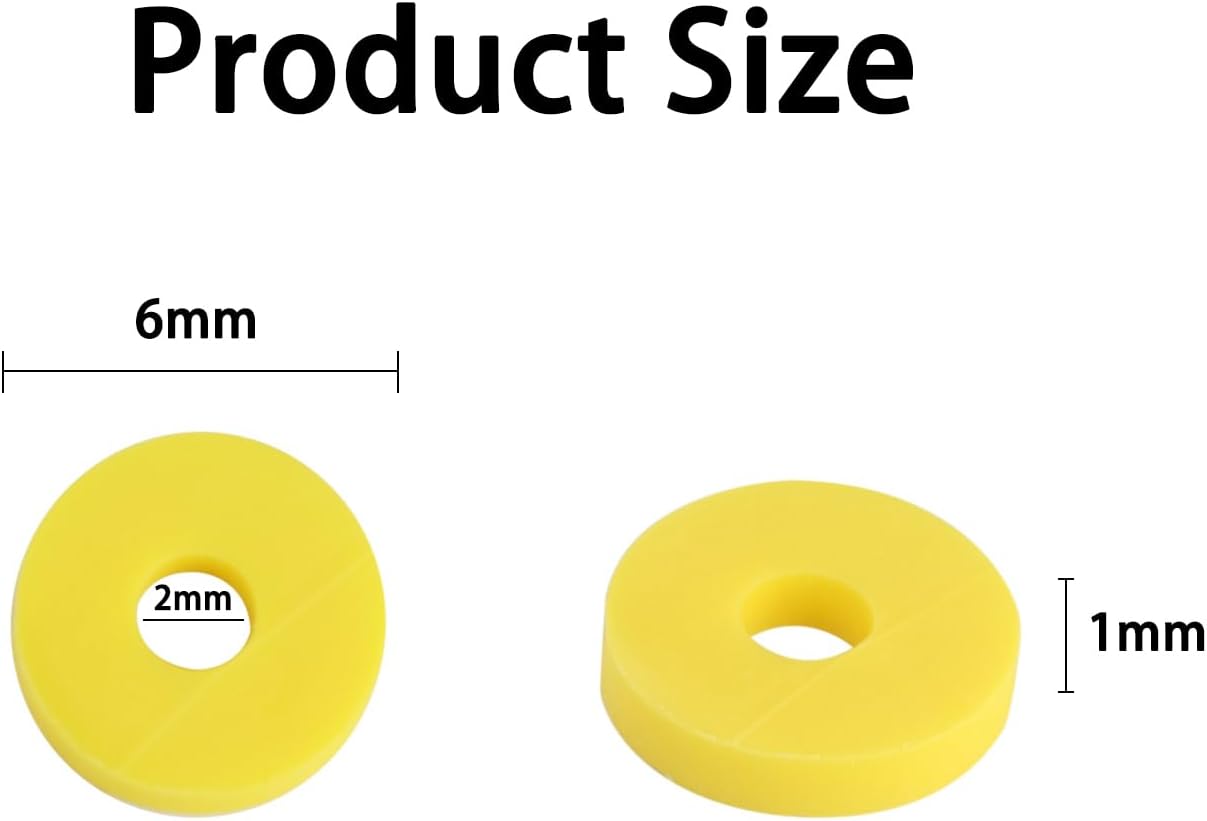 2000 cuentas de arcilla de 0.236 pulgadas con paquete de caja, cuentas de arcilla polimérica amarilla para pulseras, collares, joyería (amarillo)